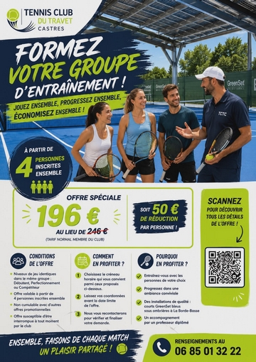  Formez votre groupe d'entraînement et profitez de 50 € de réduction par personne !